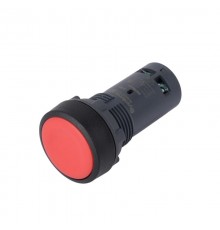 Кнопка SB7 моноблочная 22мм красная с возвратом, пластик, 1НЗ, IP65  SB7NA42  SE