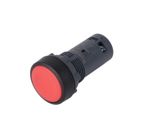 Кнопка SB7 моноблочная 22мм красная с возвратом, пластик, 1НЗ, IP65  SB7NA42  SE
