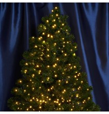 Гирлянда линейная Кластер, 1000 LED 2700K, 20м + 3м (с контроллером)  зеленый шнур,  IP20  CL10  48181  FERON