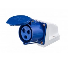 Розетка стационарная 123 2Р+РЕ 32А 220В IP44 РС-102 DEK  26031DEK  DEKraft