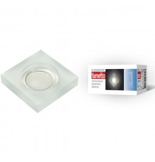 Светильник декор.встр Luciole DLS-L111 GU5.3 CHROME/MATT CLEAR квадр GU5.3 доп.LED подсветка 3Вт металл/стекл. Хром/мат+прозр  UL-00000363  Fametto