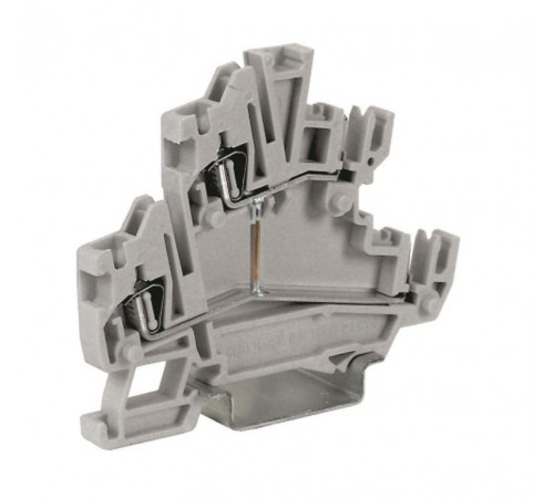 HCD.1/GR Двухуровневый проходной зажим с разъемами "мама"  ZHC290GR  DKC