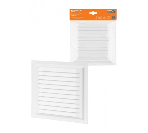 Решетка металл. 200х200, белая, с покрытием полимерной эмалью,  SQ1807-0703  TDM