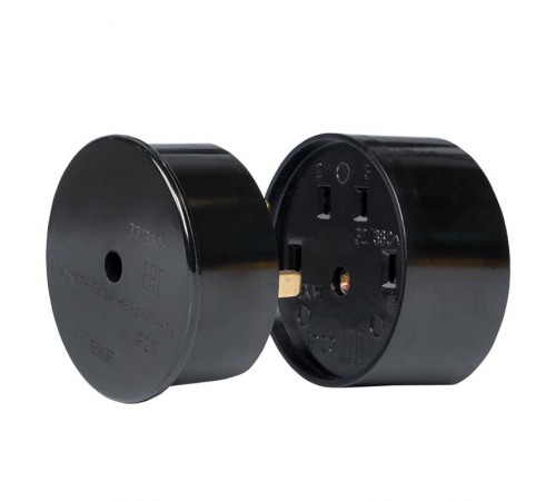 Разъем РШ-ВШ 32А 380В 3P+PE (ОУ) карболитовый черный EKF PROxima  AS-380-O-04  EKF