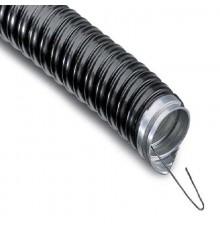 Металлорукав в ПВХ изоляции МРПИнг-15 (бухта 50 м/уп.) с зондом, черный  28-0115-50  REXANT