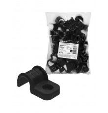 Крепеж-скоба для трубы 16 мм односторонняя для прямого монтажа (50 шт.) черная   SQ0405-6111  TDM