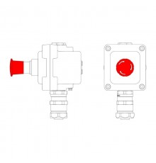 Взрывонепроницаемый пост управления из алюминия LCSD-01-B-MB-P6R(11)x1-PBMB-ANP15BMB  LCSD21000033  DKC