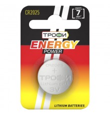 Батарейка литиевая CR2025-1BL (10/240/38400) (часовая)   Б0003649  ТРОФИ