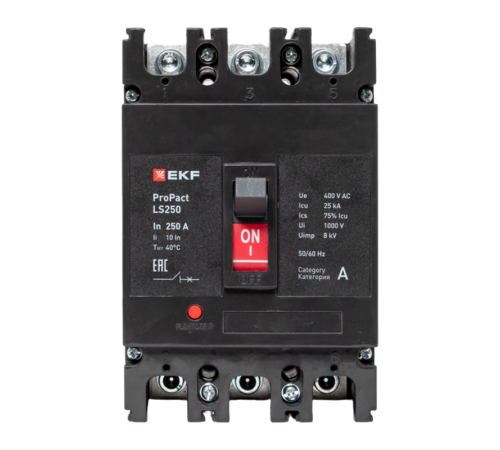 Выключатель автоматический LS250 25кА 3P 100А ProPact  mccb-250-25-3-100-ls  EKF
