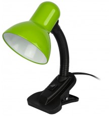 Настольный светильник N-102-Е27-40W-GR на прищепке зелёный  Б0058666  ЭРА