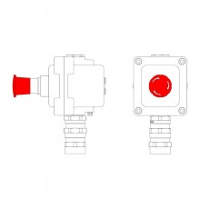 Взрывонепроницаемый пост управления из алюминия LCSD-01-B-MB-P6R(11)x1-PBMB-KA2MHK  LCSD21000011  DKC
