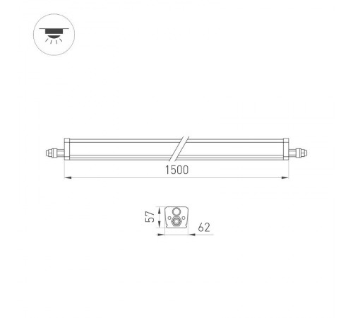  Светильник ALT-TUBULAR-1500-36W Day4000 (WH, 120 deg, 230V) (Arlight, IP65 Пластик, 5 лет)  049812  Arlight