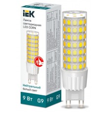Лампа светодиодная CORN капсула 9Вт 230В 4000К керамика G9 IEK  LLE-CORN-9-230-40-G9  IEK