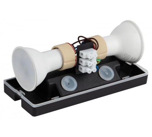 Декоративная подсветка WL38 GR MR16/GU10 (2 шт.), серый, для интерьера, фасадов зданий  Б0054411  ЭРА