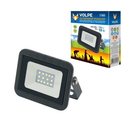 Прожектор светодиодный ULF-Q511 10W/DW IP65 220-240В BLACK 10вт, 6500К, черный  UL-00000235  Volpe