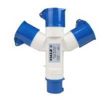 Адаптер 1013-16А-6h-220AC-2P+PE-IP44  235597  КЭАЗ