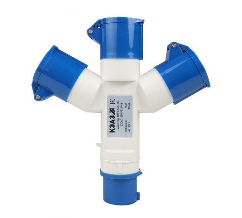 Адаптер 1013-16А-6h-220AC-2P+PE-IP44  235597  КЭАЗ