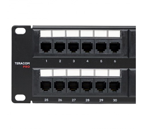 Патч-панель TERACOM PRO 19'' Cat.6 2U неэкранированная UTP 48 портов RJ-45 Dual IDC  TRP-PPNL-6UTP-2U48  EKF