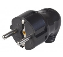 Вилка разборная угловая с з/к 16А черная ВПу11-02-Ст  EVP11-16-01-K02  IEK