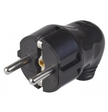 Вилка разборная угловая с з/к 16А черная ВПу11-02-Ст  EVP11-16-01-K02  IEK