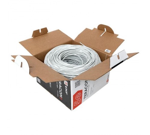 Кабель витая пара TERACOM CS Cat.5E U/UTP 4 пары solid 24AWG нг(А)-LSLTx цвет серый упак. 305м  TRCS-5EUTP-04LTX-GY-IN3  EKF