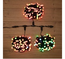 Гирлянда "LED ClipLight - МУЛЬТИШАРИКИ" 24V, 3 нити по 20 м, свечение с динамикой, цвет диодов RGB  323-619  NEON-NIGHT