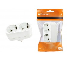 Блок на 2 гнезда 2П+З плоский 16А 250B   SQ1806-0026  TDM