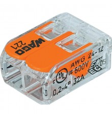 Клемма универсальная 2-проводная 0.14 - 4 мм.кв. (уп/100шт)  221-412  WAGO