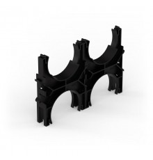 Кластер для двустенных труб d90 мм, двойной, двухсторонний (30 шт/кор)  PR13.02570  Промрукав