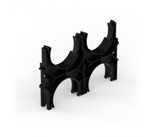 Кластер для двустенных труб d90 мм, двойной, двухсторонний (30 шт/кор)  PR13.02570  Промрукав