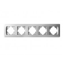 Рамка 5 постов (серебристый) серия BW  201235  SPL