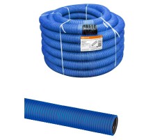 Труба гофрированная двустенная ПНД d 110 с зондом (50 м/уп.) синяя  SQ0413-6110  TDM