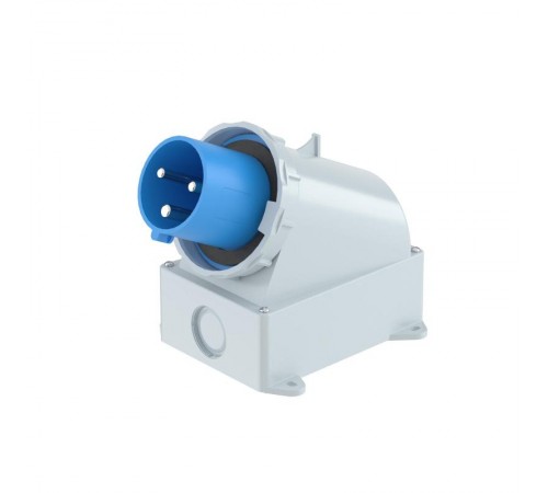 Вилка настенная IP67 63А 2P+E 250В  DIS245M6393  DKC