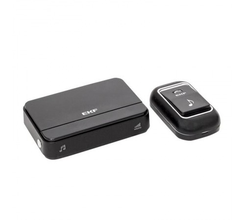 Звонок беспр. на батарейках Classic (2х1,5В АА, черный, 51 мелод. с индик. 4 ур.) EKF  DBB-D-003B  EKF