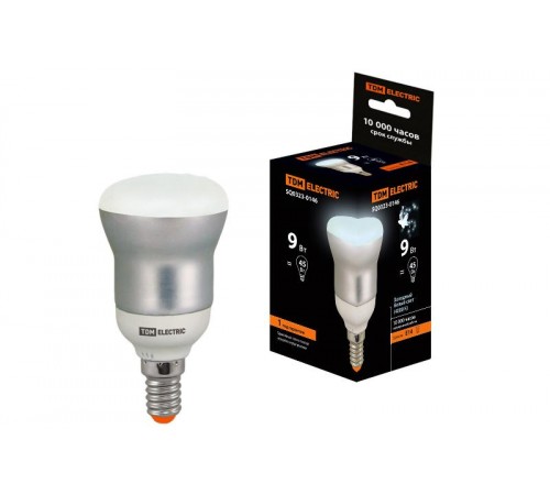 Лампа энергосберегающая КЛЛ  9Вт E14 840 отражатель (рефлектор) RM50 FR  SQ0323-0146  TDM