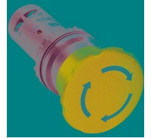 Кнопка CE4T-10R-11 аварийного останова с фикс. 1НО1НЗ отпускание поворотом 40мм  1SFA619550R1071  ABB