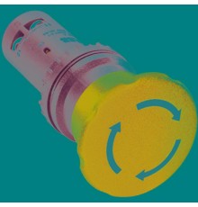 Кнопка CE4T-10R-02 аварийного останова с фиксацией 2НЗ отпускани е поворотом 40мм  1SFA619550R1051  ABB