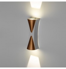 Декоративная подсветка WL43 WH+GD светодиодная 6Вт 3500К белый/золото IP54 для интерьера, фасадов зданий  Б0054423  ЭРА