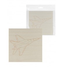 Доска для выжигания, Самолет, 150х150 мм, 1 шт., пакет,  SQ1025-1101  TDM