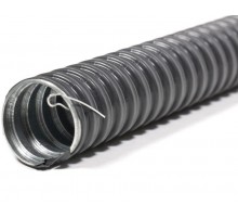 Металлорукав в ПВХ изоляции МРПИ нг 15 (20 м/уп.) черный с протяжкой DIY  zeta43152  ГОФРОМАТИК