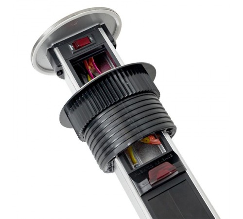 Встраиваемая мини-колонна, 6 модулей=3 поста C-Line выдвижная   cl-vmk-6-s  EKF