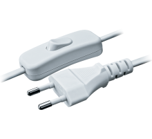 Шнур NPS-FS-170-2x0.5-WH 1.7м с выкл. Белый  61724  Navigator
