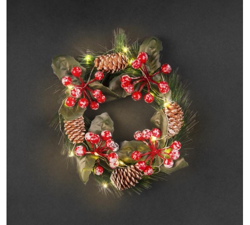 Гирлянда  95 035 NGF-D041-01 (венок шишки и ягоды WW)  95035  Navigator