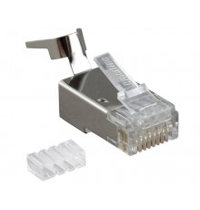 Разъем под витую пару PLUG-8P8C-UV-C6-TW-SH-10 RJ-45(8P8C)к6/6A(50 µ"/ 50м.д),экр,ун(д.одн.и мн.каб),д.тол.ж1.35-1.5мм(с об)(10шт)  49340  Hyperline