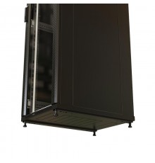 WR-TT-4261-AS-RAL9004 Шкаф напол. 19-дюйм., 42U, 2055х600х1000 мм, перед. стек. дверь со стал. перф. боков., зад. дверь сплош.,  520211  WRLine
