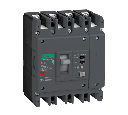 Силовой авт. выкл. ВА-302Rc Sel 3P+N 80А 50кА 50/100/300мА 0,4/0,5/1с  28537DEK  DEKraft