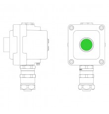 Взрывонепроницаемый пост управления из алюминия LCSD-01-B-MB-P1G(11)x1-PBMB-ANP15BMB  LCSD21000029  DKC