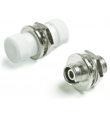 Адаптер проходной оптический FA-S00Z-FC/FC-N/WH-SL FC-FC, SM/MM, simplex, корпус металл, белые колпачки  243948  Hyperline