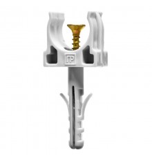 Крепеж-клипса с дюбелем и саморезом серая д16 (100шт/1500шт уп/кор)  PR13.0215  Промрукав