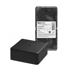 Коробка распаячная КР 100х100х44 ОП черная IP40  SQ1401-0259  TDM